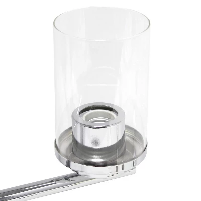 3-Light 15" Classic Contemporary Clear Glass/Metal Hanging Pendant Chandelier - Lalia Home 5 3-Light 15" Classic Contemporary Clear Glass/Metal Hanging Pendant Chandelier - Lalia Home - Image 5