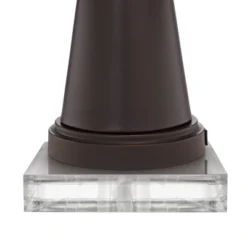 Franklin Iron Works Craig Rustic Farmhouse Table Lamps Set Of 2 With Square Risers 24 1/2" High Bronze With USB Charging Port Natural Shade For Desk 8 Franklin Iron Works Craig Rustic Farmhouse Table Lamps Set Of 2 With Square Risers 24 1/2" High Bronze With USB Charging Port Natural Shade For Desk -Adesso Shop GUEST cc0285ed a9d0 41b0 9356 3d2ef8cce2fd