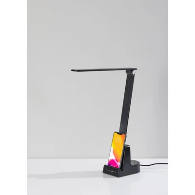 Cody LED Wireless Charging Desk Lamp With Smart Switch (Includes LED Light Bulb) Matte Black - Adesso 1 Cody LED Wireless Charging Desk Lamp With Smart Switch (Includes LED Light Bulb) Matte Black - Adesso