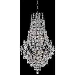 Vienna Full Spectrum Marilyn Chrome Pendant Chandelier 18 1/4" Wide Modern Clear Crystal 5-Light Fixture For Dining Room House Foyer Kitchen Island -Adesso Shop GUEST ccc855d9 96f2 4055 911d 82b2d900e939