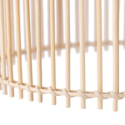 58" Barden Matte Black Floor Lamp With Bamboo Shade - Globe Electric 2 58" Barden Matte Black Floor Lamp With Bamboo Shade - Globe Electric - Image 2