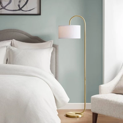 Attwell Arched Metal Floor Lamp Gold - Hampton Hill 1 Attwell Arched Metal Floor Lamp Gold - Hampton Hill