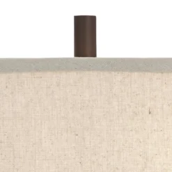 Franklin Iron Works Craig Rustic Farmhouse Table Lamps Set Of 2 With Square Risers 24 1/2" High Bronze With USB Charging Port Natural Shade For Desk