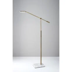 LED Vera Floor Lamp Antique Brass (Includes LED Light Bulb) - Adesso -Adesso Shop GUEST ce2c3829 bb4c 49da bcdb af938e85e3a2