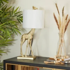 Eclectic Polyresin Giraffe Table Lamp Gold - Olivia & May -Adesso Shop GUEST ce49a71e 631a 40b0 b091 358cdff52b3c