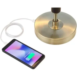 Possini Euro Design Possini Euro® Wyndham Desk Lamp With Glass Shade And Dual USB Ports -Adesso Shop GUEST cfa3a629 69c9 4678 8598 75a383393ac9