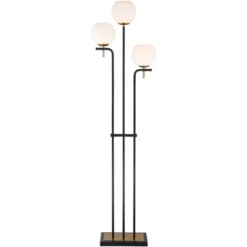 Possini Euro Design Acadia Modern Floor Lamp 71" Tall Black Warm Gold Metal 3 Light Frosted White Glass Globe Shade For Living Room Bedroom Office 14 Possini Euro Design Acadia Modern Floor Lamp 71" Tall Black Warm Gold Metal 3 Light Frosted White Glass Globe Shade For Living Room Bedroom Office -Adesso Shop GUEST cfab7d06 4c65 4d16 b0f9 c50535035577