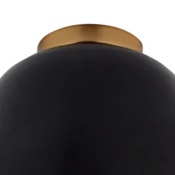 Possini Euro Design Merrick Modern Industrial Ceiling Light Flush Mount Fixture 9" Wide Black Gold For Bedroom Kitchen Living Room Hallway Bathroom -Adesso Shop GUEST cfbdc8e0 c70b 4441 bbab 5a5ae14b1a43