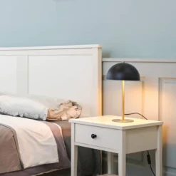 15" Luna Desk Lamp With Brass Accents Matte Black - Globe Electric -Adesso Shop GUEST d0f56f14 f01d 4303 8e01 65ad0c4032dc