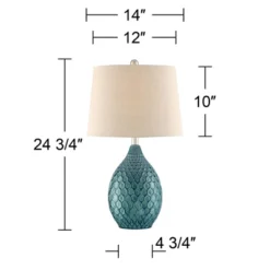 360 Lighting Kate Table Lamp 24 3/4" High Ceramic Green Oatmeal Drum Shade For Bedroom Living Room Bedside Nightstand Office Kids Family House Home 13 360 Lighting Kate Table Lamp 24 3/4" High Ceramic Green Oatmeal Drum Shade For Bedroom Living Room Bedside Nightstand Office Kids Family House Home -Adesso Shop GUEST d1399099 fb2d 4b01 acde a5f2cd0c9470