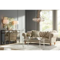 Vienna Full Spectrum Soft Silver Chandelier 24" Wide Crystal Glass 4-Light Fixture For Dining Room House Kitchen Bedroom -Adesso Shop GUEST d17284ac 8aac 40d4 a30d 2ca7ce3a5288