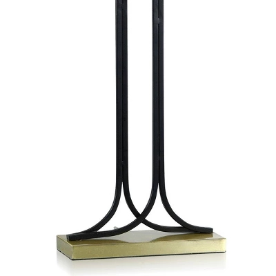 Mid-Century Modern Metal Desk Lamp With Linen Hardback Shade - StyleCraft 2 Mid-Century Modern Metal Desk Lamp With Linen Hardback Shade - StyleCraft - Image 2