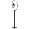 63" Alma Metal And Glass Down Bridge Lantern Style Floor Lamp (Includes Light Bulb) Dark Bronze - Cal Lighting