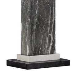 360 Lighting Connie Modern Table Lamps Set Of 2 With Black Marble Riser 25" High Black Faux Marble USB Charging Port White Rectangular Shade For Desk -Adesso Shop GUEST d2fedecc 399e 45b1 a343 596a86d5c775