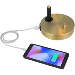 Possini Euro Design Possini Euro Kinzie Desk Lamp With Power Outlet And USB Ports Warm Gold -Adesso Shop GUEST d308751e 6065 4a55 8e77 aec5e9db9069