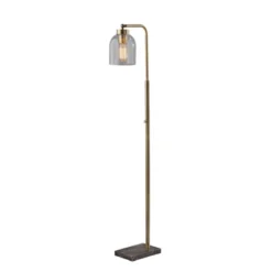 Bristol Floor Lamp (Includes Light Bulb) Antique Brass - Adesso