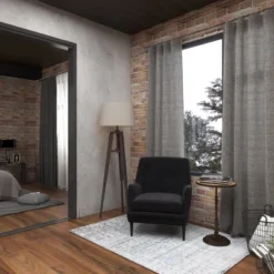 Industrial Wood Floor Lamp Black - Olivia & May -Adesso Shop GUEST d3371614 5447 4336 9512 af8a804c4074