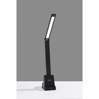 Cody LED Wireless Charging Desk Lamp With Smart Switch (Includes LED Light Bulb) Matte Black - Adesso 4 Cody LED Wireless Charging Desk Lamp With Smart Switch (Includes LED Light Bulb) Matte Black - Adesso - Image 4