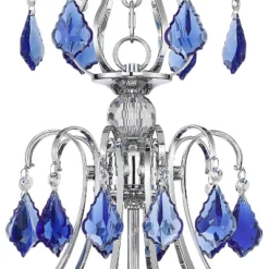 Vienna Full Spectrum Alpine Chrome Chandelier 26" Wide French Blue Crystal 6-Light Fixture For Dining Room House Foyer Kitchen Island Entryway Bedroom -Adesso Shop GUEST d3cfc60a f6a6 4e61 bb7d 16c415e05a81