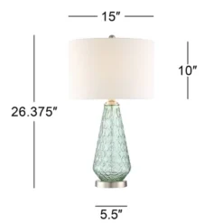 360 Lighting Julia 26 3/8" Tall Modern Coastal Table Lamps Set Of 2 Seafoam Green Glass Living Room Bedroom Bedside Nightstand House Off-White Shade 13 360 Lighting Julia 26 3/8" Tall Modern Coastal Table Lamps Set Of 2 Seafoam Green Glass Living Room Bedroom Bedside Nightstand House Off-White Shade -Adesso Shop GUEST d4284e90 1077 4b81 bf04 0bf61fecb778