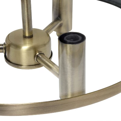 3-Light 13" Industrial Farmhouse Glass/Metallic Accented Semi-flushmount Ceiling Light - Lalia Home 9 3-Light 13" Industrial Farmhouse Glass/Metallic Accented Semi-flushmount Ceiling Light - Lalia Home - Image 9