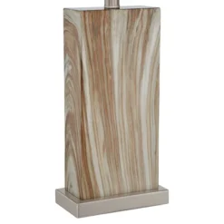 360 Lighting Connie Modern Table Lamps Set Of 2 25" High Brown Faux Marble With USB Charging Port White Rectangular Shade For Living Room Office Desk -Adesso Shop GUEST d485e624 beb3 4205 892a bce5b270ff37