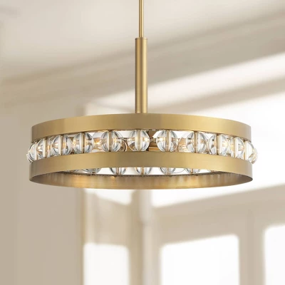Stiffel Artyom Warm Gold Ring Pendant Chandelier 21 1/2" Wide Modern Clear Crystal Balls 4-Light Fixture For Dining Room House Foyer Kitchen Island 1 Stiffel Artyom Warm Gold Ring Pendant Chandelier 21 1/2" Wide Modern Clear Crystal Balls 4-Light Fixture For Dining Room House Foyer Kitchen Island