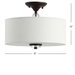 15" Metal/Crystal Marc Semi Flush Mount (Includes Energy Efficient Light Bulb) - JONATHAN Y 8 15" Metal/Crystal Marc Semi Flush Mount (Includes Energy Efficient Light Bulb) - JONATHAN Y -Adesso Shop GUEST d4c4f939 df67 431e bdb6 c334e2080f72