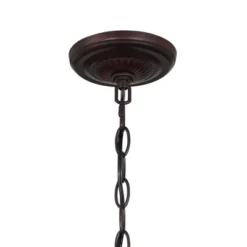 Robert Louis Tiffany Bronze Pendant Chandelier 20" Wide Rustic Peacock Stained Art Glass 3-Light Fixture For Dining Room House Kitchen Island Entryway -Adesso Shop GUEST d517971b f031 447b 87ae 7af710e21163