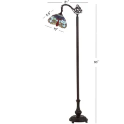 60" Dragonfly Tiffany Style Arched Floor Lamp (Includes LED Light Bulb) Bronze - JONATHAN Y 5 60" Dragonfly Tiffany Style Arched Floor Lamp (Includes LED Light Bulb) Bronze - JONATHAN Y -Adesso Shop GUEST d72b77b6 9d5b 4d2d a29a b84a68837c23