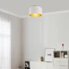 Amy 1-Light Matte White Flush Mount Ceiling Light With Inner Frosted Glass Shade - Globe Electric