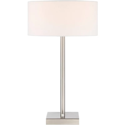 360 Lighting Andre 26 3/4" Tall Mid Century Modern Table Lamps Set Of 2 USB Port AC Power Outlet Silver Finish Metal White Shade Living Room Charging 8 360 Lighting Andre 26 3/4" Tall Mid Century Modern Table Lamps Set Of 2 USB Port AC Power Outlet Silver Finish Metal White Shade Living Room Charging - Image 8