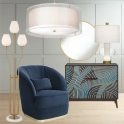 Possini Euro Design Brushed Nickel Pendant Chandelier 20" Wide Modern Organza Outer White Inner Shade 3-Light Fixture For Dining Room Kitchen Island -Adesso Shop GUEST d875c922 cc11 4547 a281 df8f75c252d8