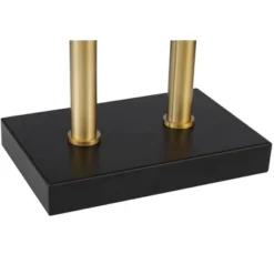 Possini Euro Design Keegan Modern Desk Lamp 24" High Warm Brass With Dual USB Charging Ports LED Adjustable Black Shade For Bedroom Living Room Desk -Adesso Shop GUEST d98aa9da 233f 4ef2 b89d 51824e38d901