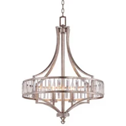Vienna Full Spectrum Soft Silver Chandelier 24" Wide Crystal Glass 4-Light Fixture For Dining Room House Kitchen Bedroom -Adesso Shop GUEST d9b1302e 4067 4642 a35f 506a75423dc1