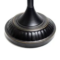 1 Light Torchiere Floor Lamp With Marbleized Glass Shade Black/Brown - Elegant Designs -Adesso Shop GUEST d9eb3751 23a2 419e 8862 5615d9ad3e0c