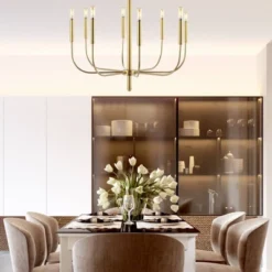 27.25" 8-Light Amoros Modern Mid-Century Iron LED Chandelier Gold Painting - JONATHAN Y 13 27.25" 8-Light Amoros Modern Mid-Century Iron LED Chandelier Gold Painting - JONATHAN Y -Adesso Shop GUEST dabba921 309d 4c10 8a4a 7d65df50d7b7