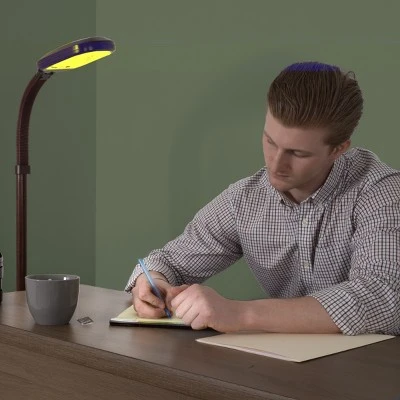 Hastings Home Natural Daylight Floor Lamp - 60", Dark Brown Woodgrain 4 Hastings Home Natural Daylight Floor Lamp - 60", Dark Brown Woodgrain - Image 4