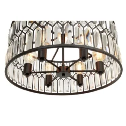 Metal Crystal Embellishments 6 Light Chandelier With Link Style Chain Black - Olivia & May 15 Metal Crystal Embellishments 6 Light Chandelier With Link Style Chain Black - Olivia & May -Adesso Shop GUEST dbc0eeee 813a 4bab 9465 1616f924d20f