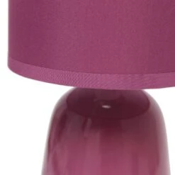 10.04" Traditional Ceramic Thimble Base Bedside Table Desk Lamp With Matching Fabric Shade Mauve - Simple Designs -Adesso Shop GUEST dcfef43b 8976 4f1f 84fd 690dbfe13e59