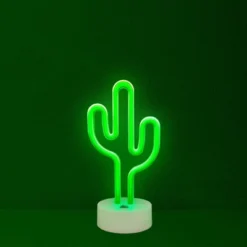 CIAO Tech Decorative Cactus Neon Night Light LED Desk Table Lamp