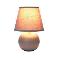 8.66" Petite Ceramic Orb Base Bedside Table Desk Lamp With Matching Tapered Drum Fabric Shade Gray - Creekwood Home 10 8.66" Petite Ceramic Orb Base Bedside Table Desk Lamp With Matching Tapered Drum Fabric Shade Gray - Creekwood Home -Adesso Shop GUEST ddcfae5f 0bcf 4f39 a04f ee5631056000