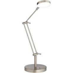 360 Lighting Xenos Modern Desk Lamp 20" High Satin Nickel With USB Charging Port LED Adjustable Arm White Head For Bedroom Living Room Bedside Reading -Adesso Shop GUEST decffb6a 2e8d 47a3 aed3 dc2bad1470f4