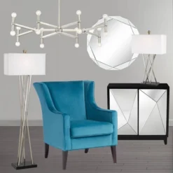 Possini Euro Design Marya Brushed Nickel Chandelier 37 3/4" Wide Modern 16-Light Fixture For Dining Room House Foyer Kitchen Island Entryway Bedroom -Adesso Shop GUEST df36a49a d133 4d1a bf71 829a810e8a6c 1