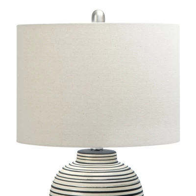23" Ceramic Textured Striped Table Lamp - 3Storied Home 1 23" Ceramic Textured Striped Table Lamp - 3Storied Home