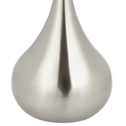 Possini Euro Design Mid Century Modern Floor Lamp 62" Tall Brushed Steel Droplet Cotton Cylinder Shade For Living Room Bedroom Office -Adesso Shop GUEST e11ef49e abbd 4f6e b6bb 695b3813afad
