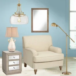 360 Lighting Dawson Traditional Pharmacy Floor Lamp 55" Tall Brass Metal Adjustable Boom Arm Dome Head For Living Room Reading Bedroom Office -Adesso Shop GUEST e1bc0a7a 14cd 409d aade 2cdbc8909a56