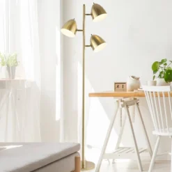 66.5" 3-Light Billy Modern Contemporary Iron LED Floor Lamp Brass Gold (Includes LED Light Bulb) - JONATHAN Y -Adesso Shop GUEST e38a6631 5ded 4333 8662 439b5f0b2e47
