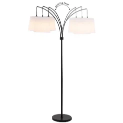 72.5" 3-Light Sylva Mid-Century Modern Head-Adjustable Iron LED Arc Floor Lamp Black (Includes LED Light Bulb) - JONATHAN Y -Adesso Shop GUEST e40375a4 87c4 42a0 ace8 6f85edfe4530