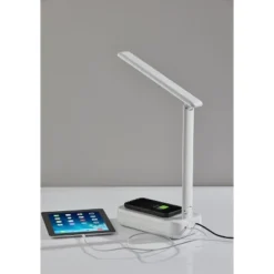 UV-C Sanitizing Table Lamp With Wireless Charging And Smart Switch White (Includes LED Light Bulb) - Adesso -Adesso Shop GUEST e43b1342 fc7e 4ca8 b24a b0e8e6f797cd
